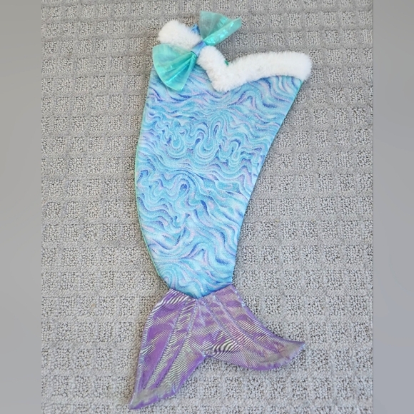 Mermaid Tail Christmas Stocking with Bow - Picture 1 of 3
